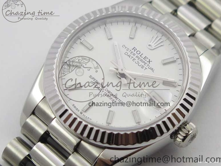 0215 Lightweight Datejust 31mm 278275 SS BP Maker Best Edition White Stick Markers Dial on SS President Bracelet 3100